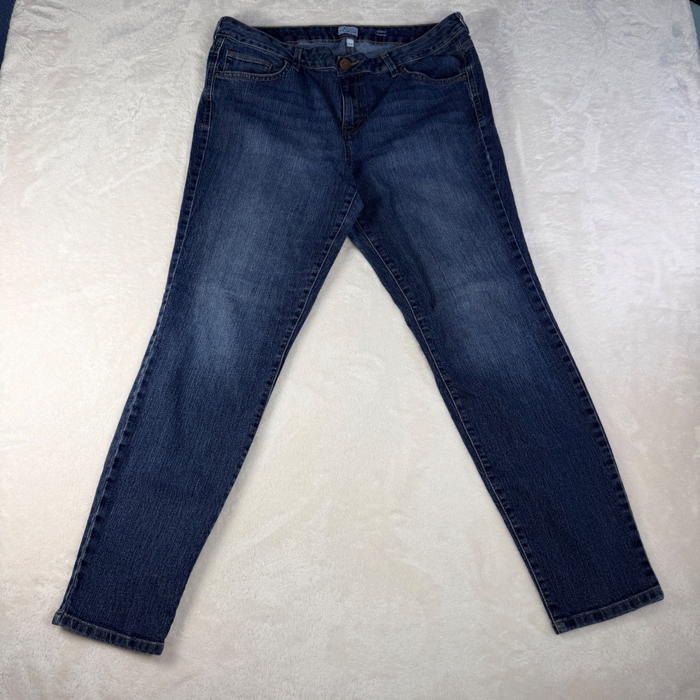 S&Co Woman Skinny Jeans Womens 16W Dark Wash Mid Rise Stretch Denim Plus